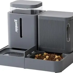 ZOMISIA Automatic Cat Feeder and Water Dispenser Set, 2 in 1