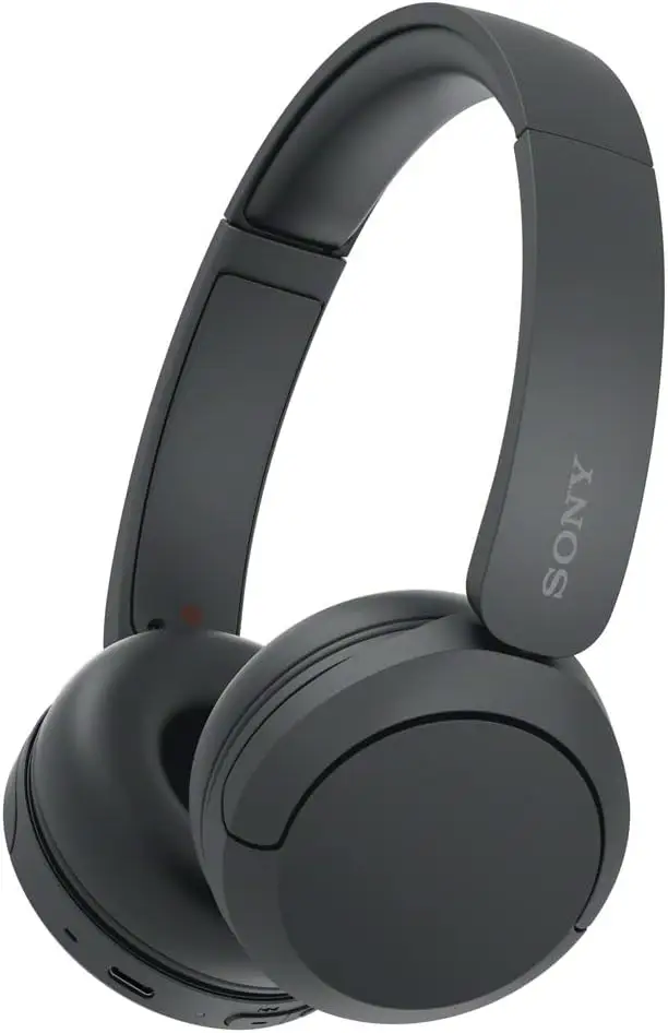 sony wh ch520 wireless headphones bluetooth on ear headset with microphone and up to 50 hours battery life with quick charging, black