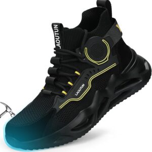 LAoutun Steel Toe Shoes for Men Work Shoes Safety Sneakers